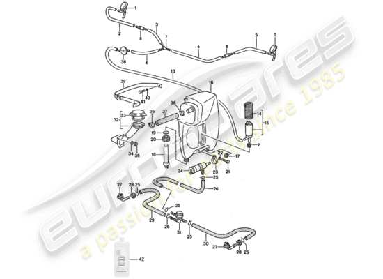 a part diagram from the Porsche 928 (1992) parts catalogue