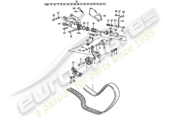 a part diagram from the Porsche 928 parts catalogue