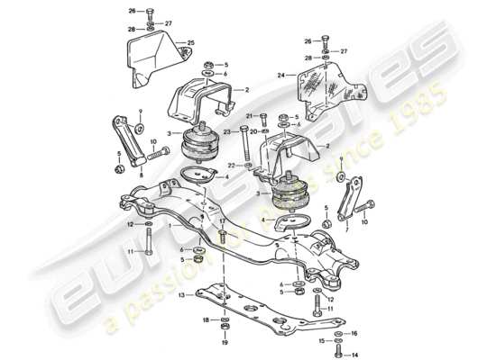 a part diagram from the Porsche 928 (1993) parts catalogue