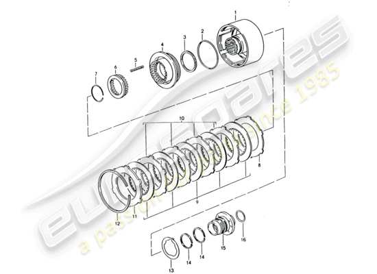 a part diagram from the Porsche 928 parts catalogue