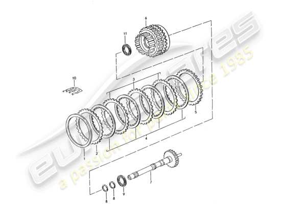 a part diagram from the Porsche 928 parts catalogue