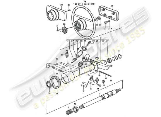 a part diagram from the Porsche 928 parts catalogue