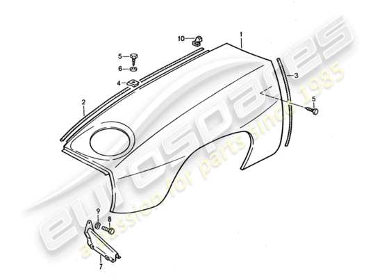 a part diagram from the Porsche 928 parts catalogue