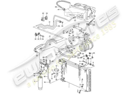 a part diagram from the Porsche 928 parts catalogue