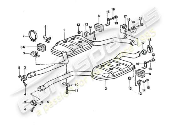 a part diagram from the Porsche 928 parts catalogue