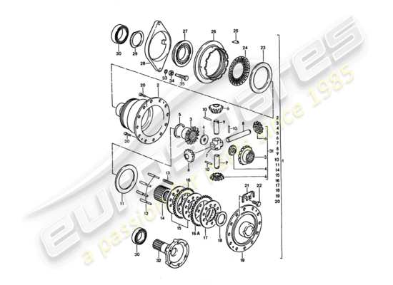 a part diagram from the Porsche 928 parts catalogue