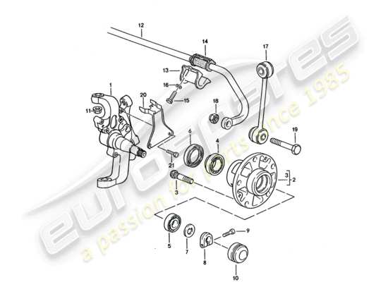 a part diagram from the Porsche 928 (1994) parts catalogue