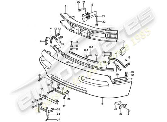 a part diagram from the Porsche 928 (1994) parts catalogue