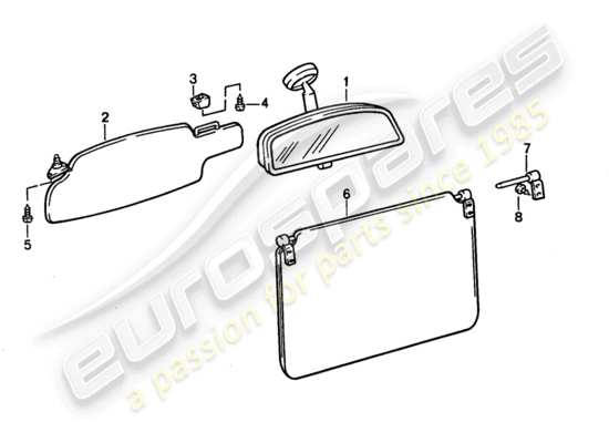 a part diagram from the Porsche 928 (1994) parts catalogue