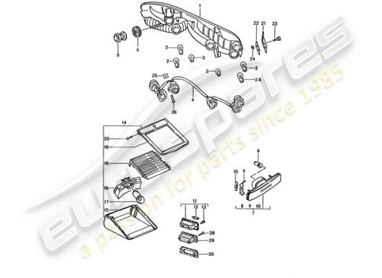 a part diagram from the Porsche 928 (1994) parts catalogue