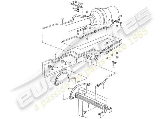 a part diagram from the Porsche 928 parts catalogue