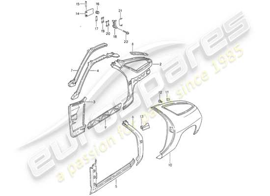 a part diagram from the Porsche 928 parts catalogue