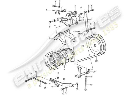 a part diagram from the Porsche 928 parts catalogue