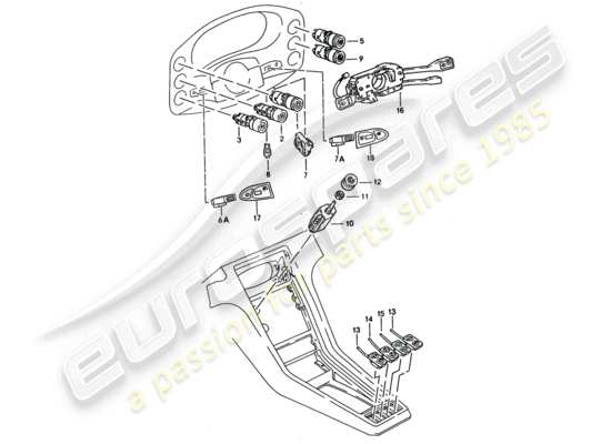 a part diagram from the Porsche 928 parts catalogue