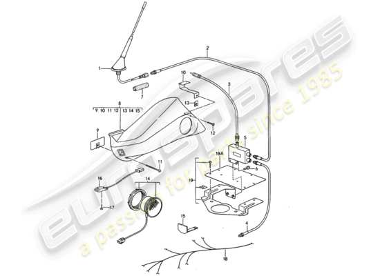 a part diagram from the Porsche 928 parts catalogue