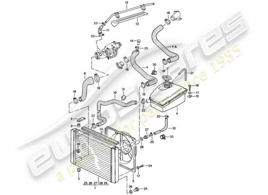 a part diagram from the Porsche 944 parts catalogue