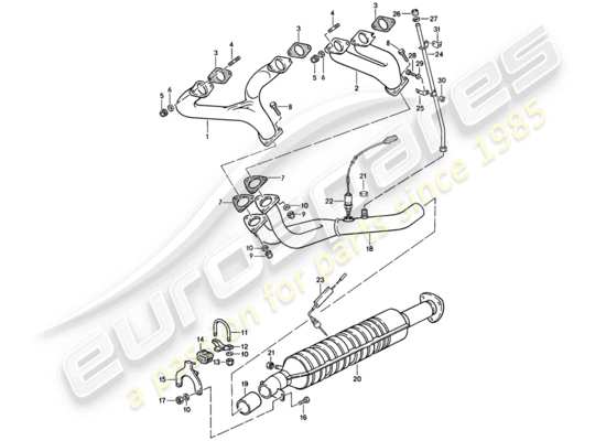 a part diagram from the Porsche 944 parts catalogue