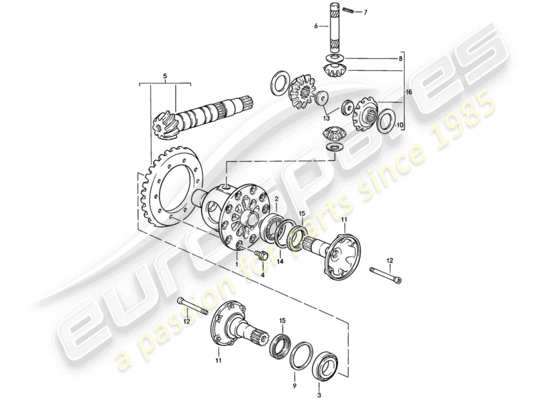 a part diagram from the Porsche 944 (1982) parts catalogue