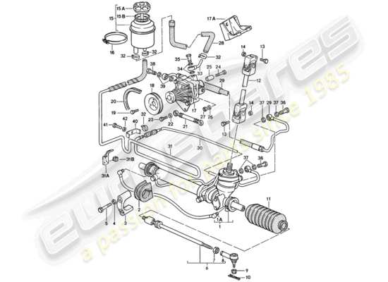 a part diagram from the Porsche 944 (1982) parts catalogue