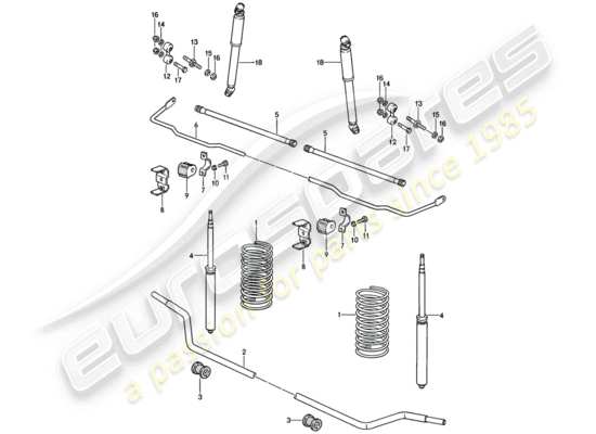 a part diagram from the Porsche 944 (1982) parts catalogue