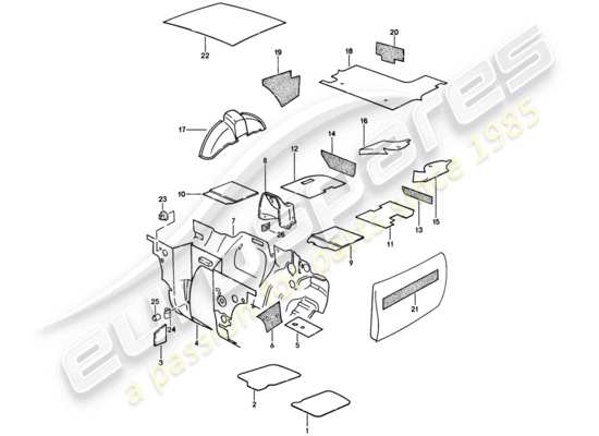 a part diagram from the Porsche 944 parts catalogue