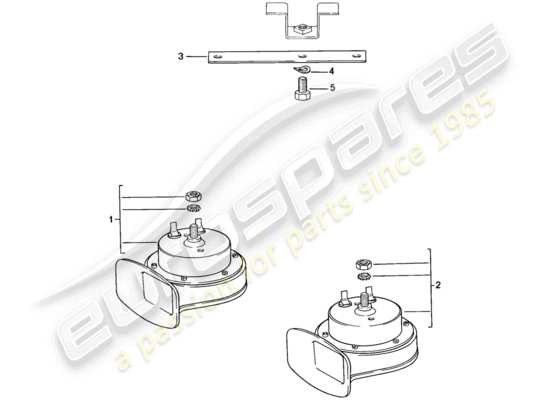 a part diagram from the Porsche 944 (1982) parts catalogue