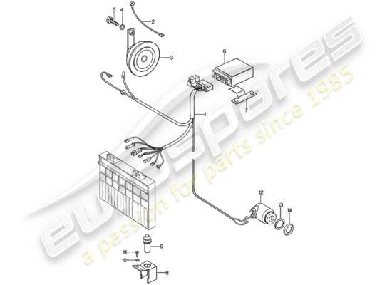 a part diagram from the Porsche 944 parts catalogue