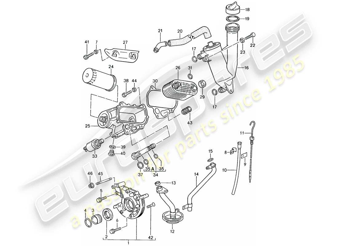 Porsche 944 (1983) ENGINE LUBRICATION - ATTENTION - TECHNICAL INFORMATION - GRUPPE 1 - NR. 6/84 Part Diagram