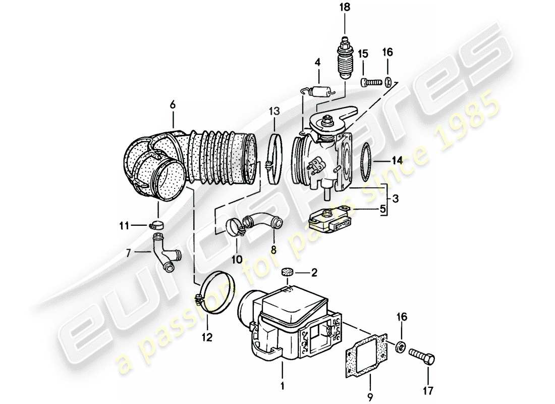 Porsche 944 (1983) L-JETRONIC - 1 Part Diagram