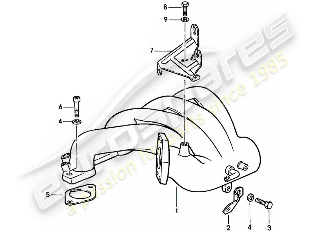 Porsche 944 (1983) L-JETRONIC - 3 Part Diagram