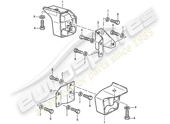 a part diagram from the Porsche 944 (1983) parts catalogue