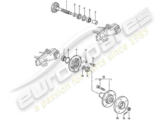 a part diagram from the Porsche 944 (1983) parts catalogue