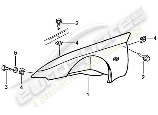 a part diagram from the Porsche 944 (1983) parts catalogue