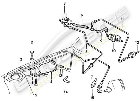 a part diagram from the Porsche 944 (1983) parts catalogue