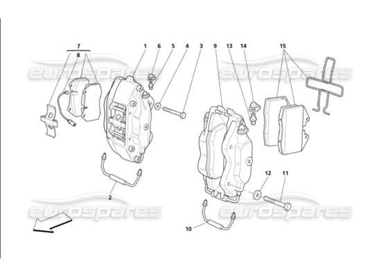 a part diagram from the Maserati 4200 parts catalogue