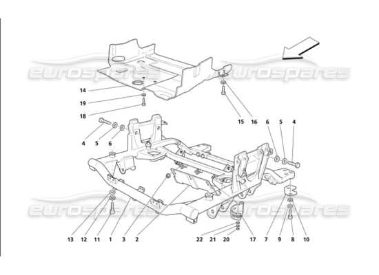 a part diagram from the Maserati 4200 Gransport (2005) parts catalogue