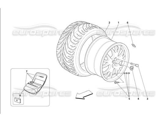 a part diagram from the Maserati 4200 Gransport (2005) parts catalogue