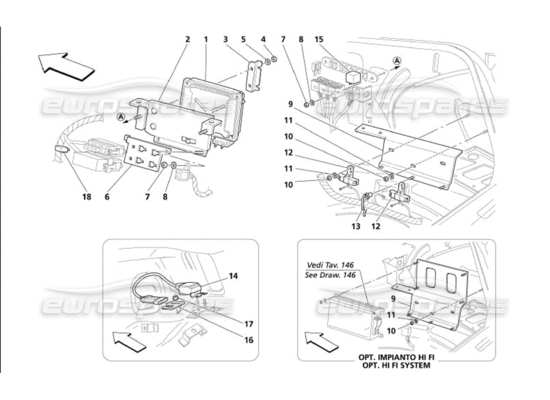 a part diagram from the Maserati 4200 parts catalogue