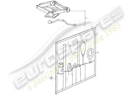 a part diagram from the Porsche 944 (1984) parts catalogue