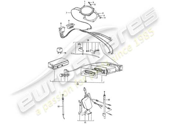 a part diagram from the Porsche 944 parts catalogue