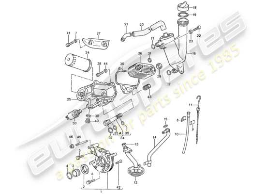 a part diagram from the Porsche 944 (1984) parts catalogue