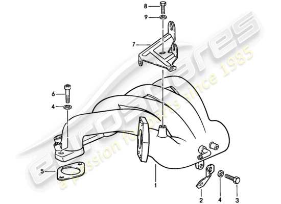 a part diagram from the Porsche 944 parts catalogue