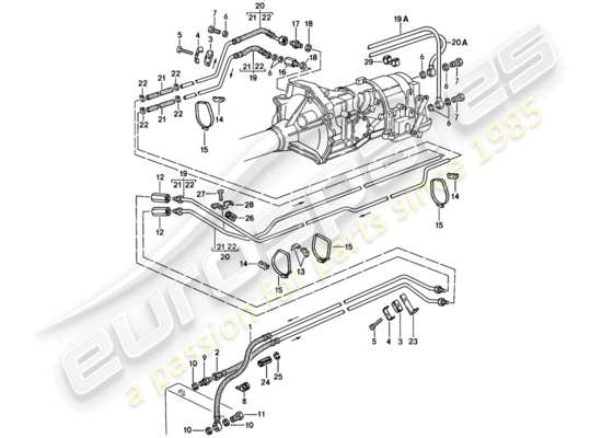 a part diagram from the Porsche 944 (1984) parts catalogue