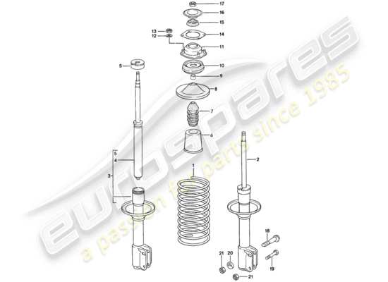 a part diagram from the Porsche 944 (1984) parts catalogue