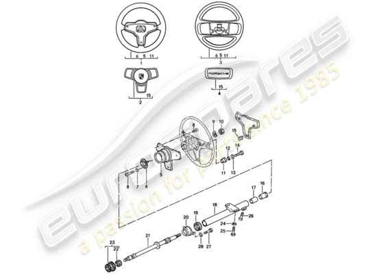 a part diagram from the Porsche 944 parts catalogue