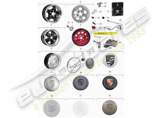 a part diagram from the Porsche 944 parts catalogue