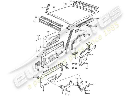 a part diagram from the Porsche 944 parts catalogue