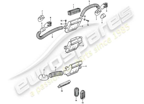 a part diagram from the Porsche 944 parts catalogue