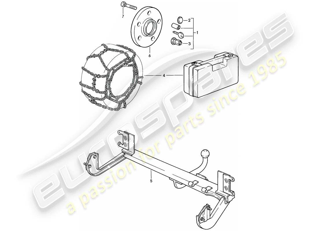 Porsche 944 (1986) Accessories Part Diagram