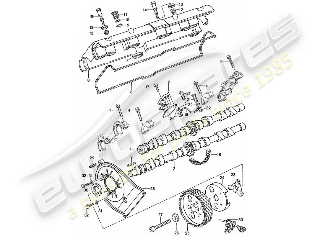 Porsche 944 (1986) camshaft Part Diagram